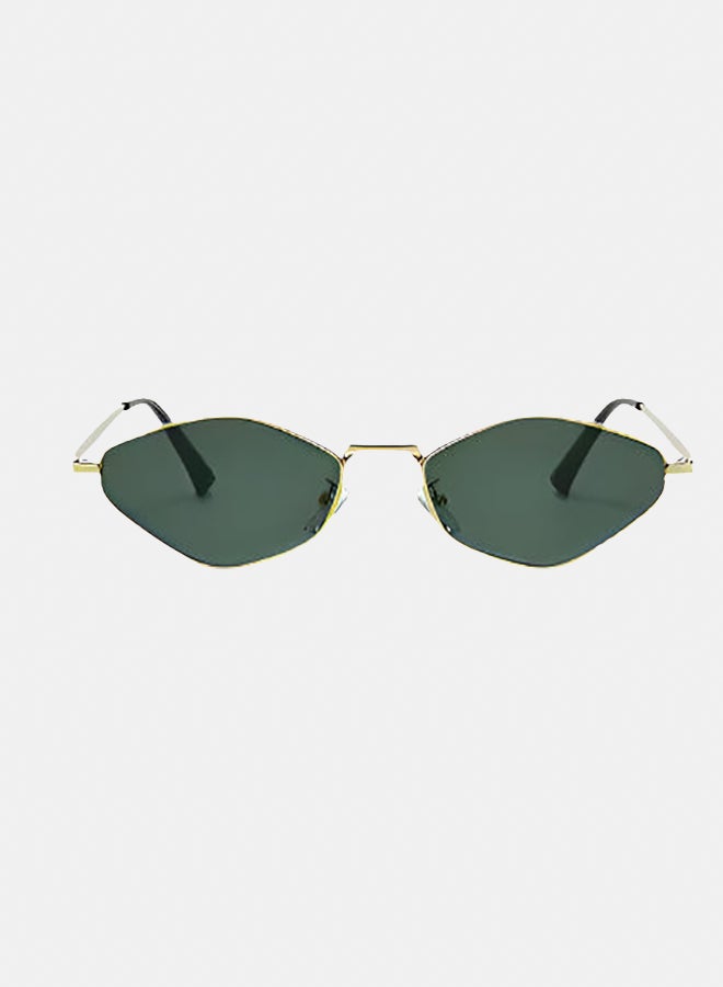 korico Tova Green Semi Rimless Browline Sunglasses - Image 2